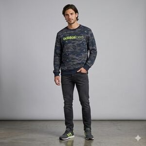 Adidas Neo Camouflage Sweatshirt Size XL